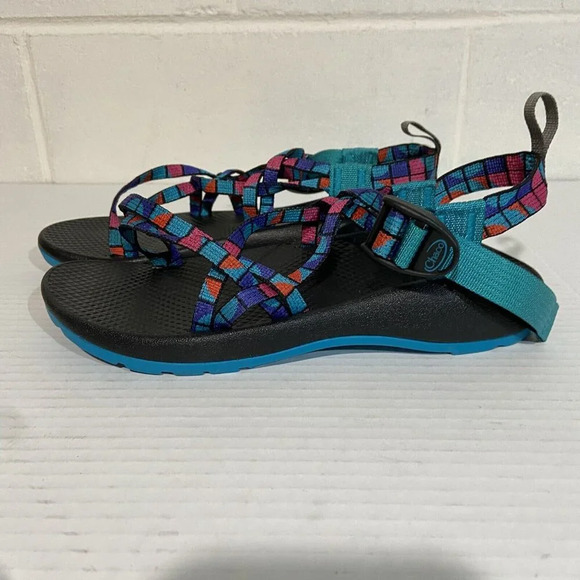 Chaco ZX1 Ecotread Big Kids/Ladies J180264 Break Teal Size 6M - Picture 5 of 10